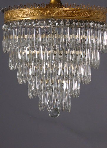 Neo-classical Style 5-Tier Crystal Flush Chandelier